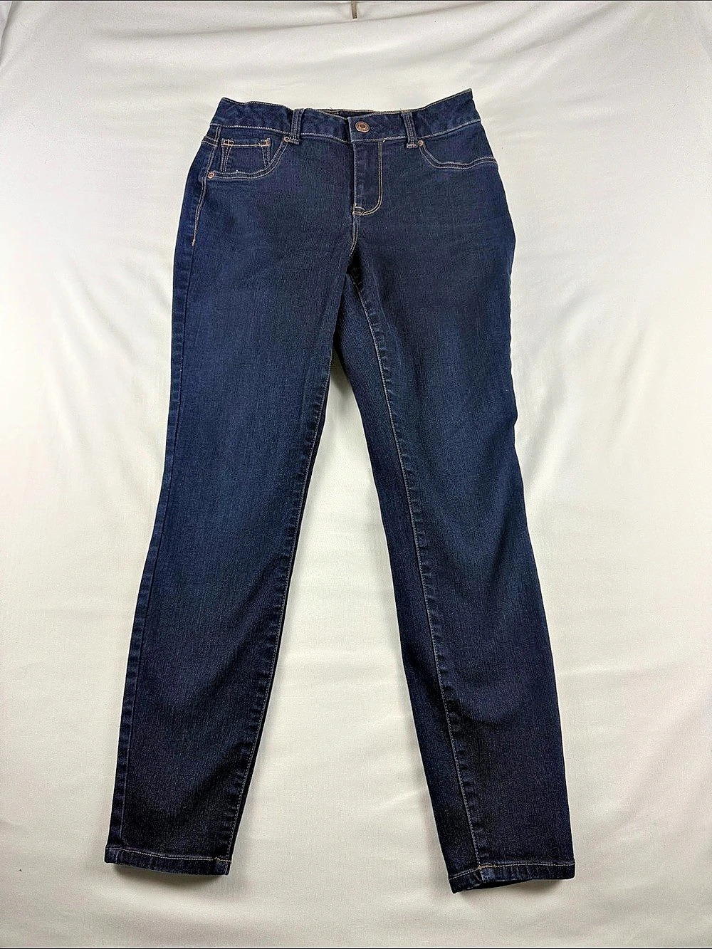 Maurices Dark Wash Skinny Jeans Women’s Medium High Rise Stretch Denim 28" waist